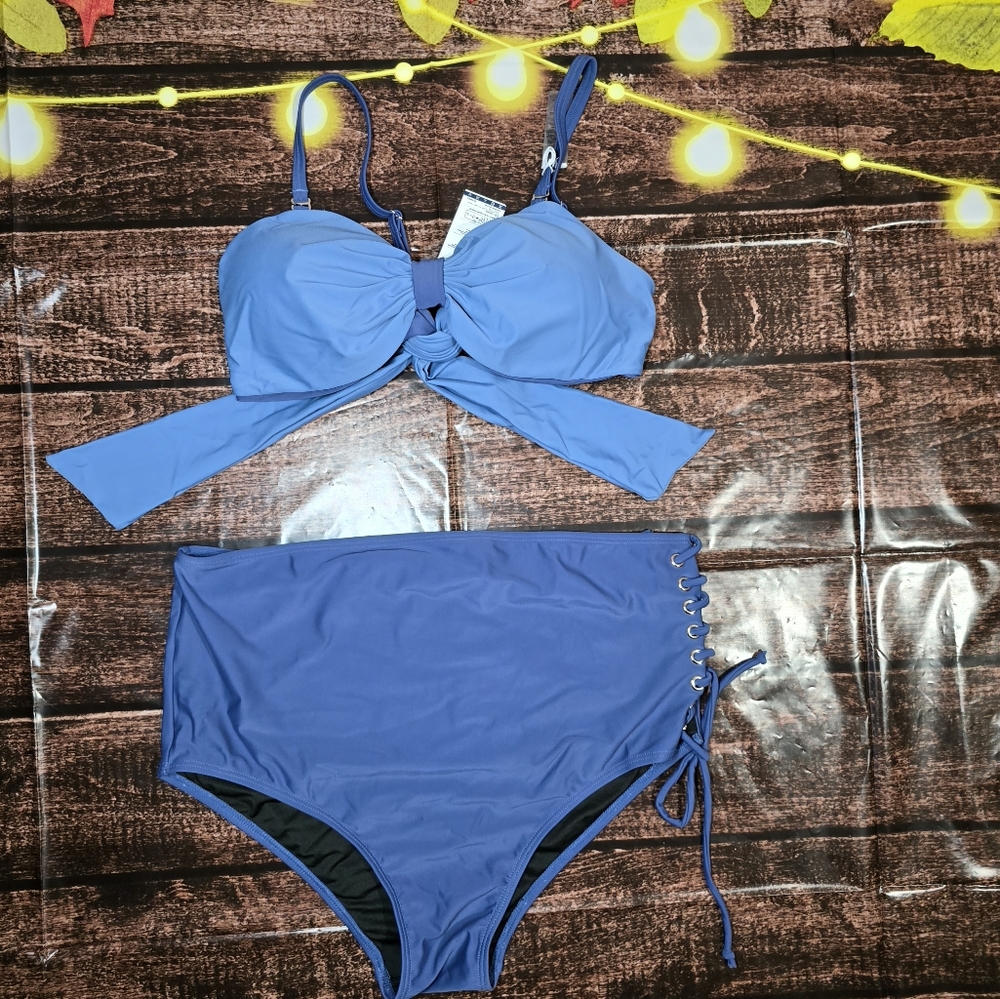 New Blue Two-Piece Swimsuit - Size M (T1)
